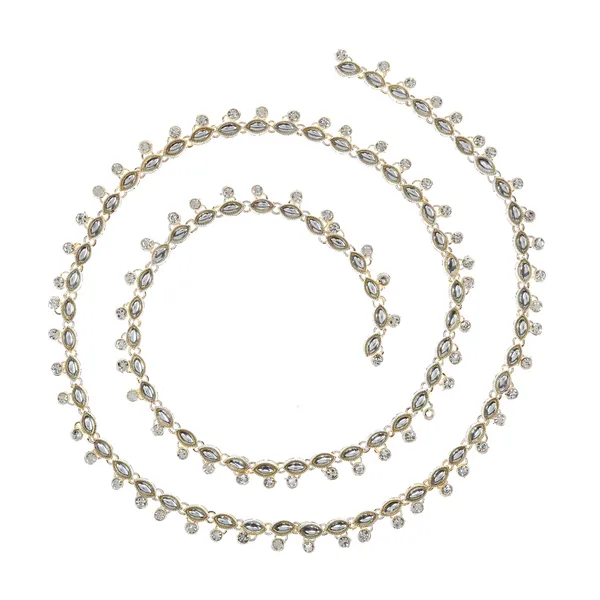 White_And_Light_Gold_Elegant_Design_Waist_Chain_Kamarbandh_Kandora_For_Women