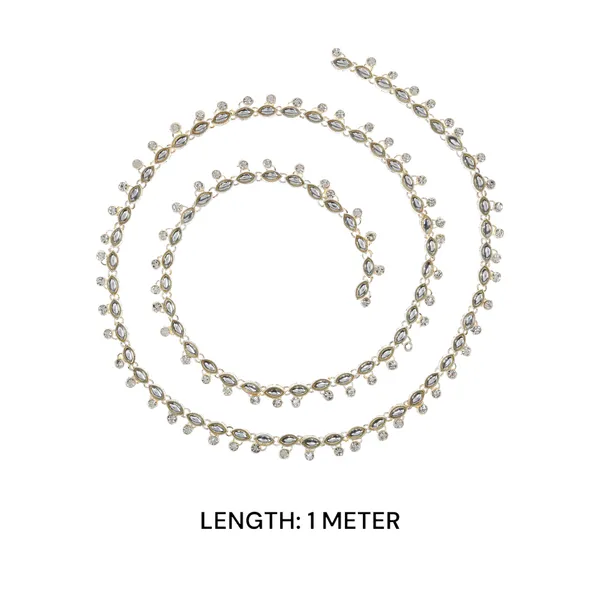 White_And_Light_Gold_Elegant_Design_Waist_Chain_Kamarbandh_Kandora_For_Women
