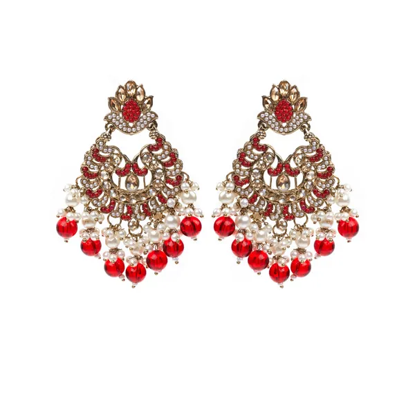 Maroon_Elegant_Design_Earrings_Chandbali_Earrings_Afgani_Style_Earrings_For_Women