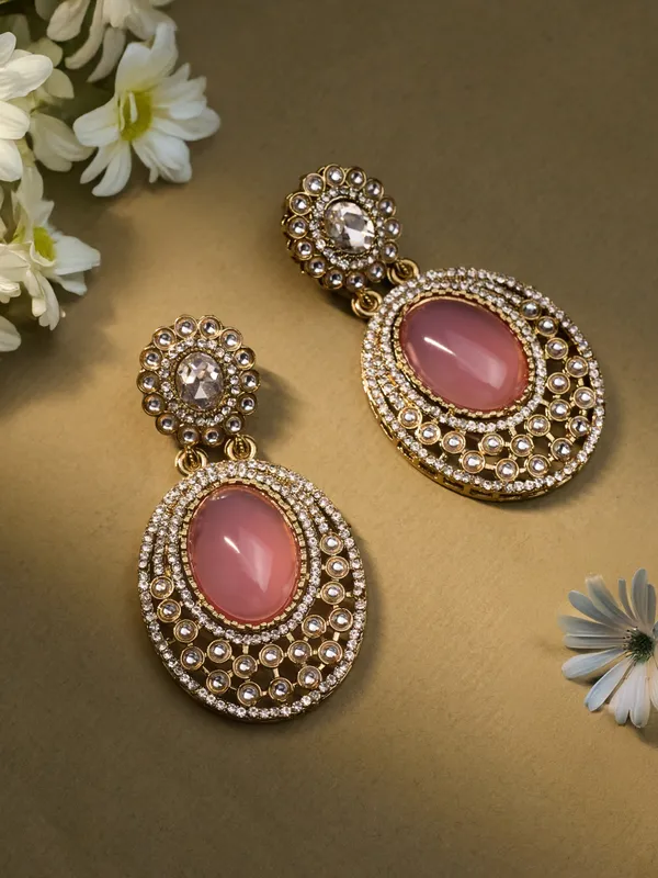 Pink_Elegant_Design_Earrings_For_Women