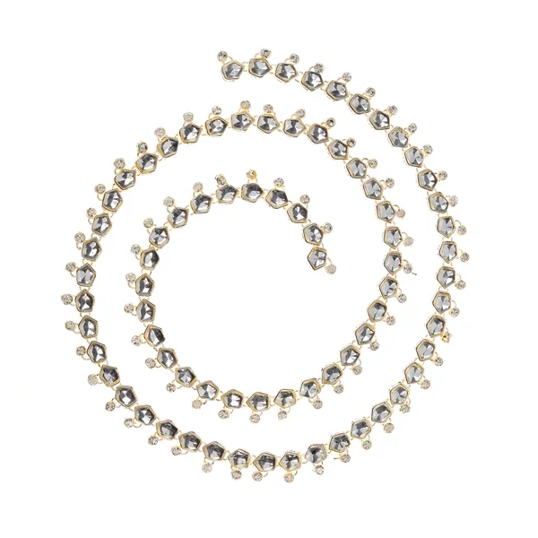 White_And_Light_Gold_Elegant_Design_Waist_Chain_Kamarbandh_Kandora_For_Women
