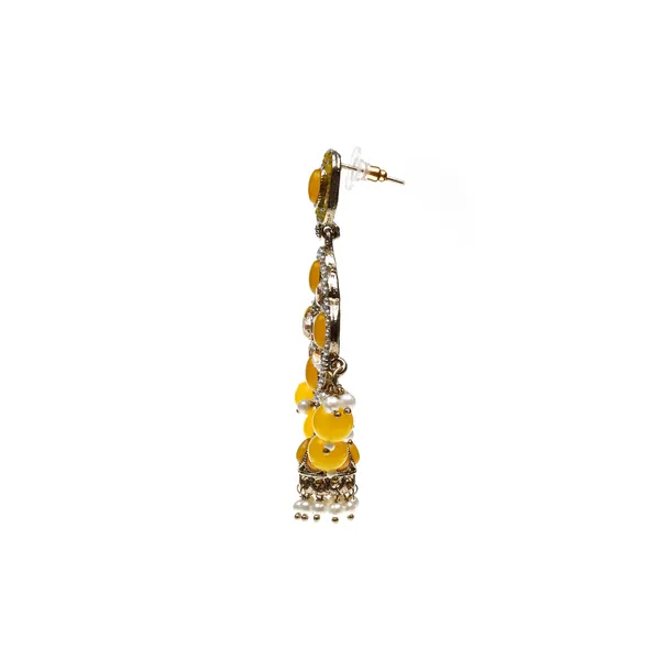 Yellow_Elegant_Design_Earrings_For_Women