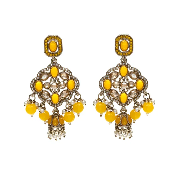 Yellow_Elegant_Design_Earrings_For_Women