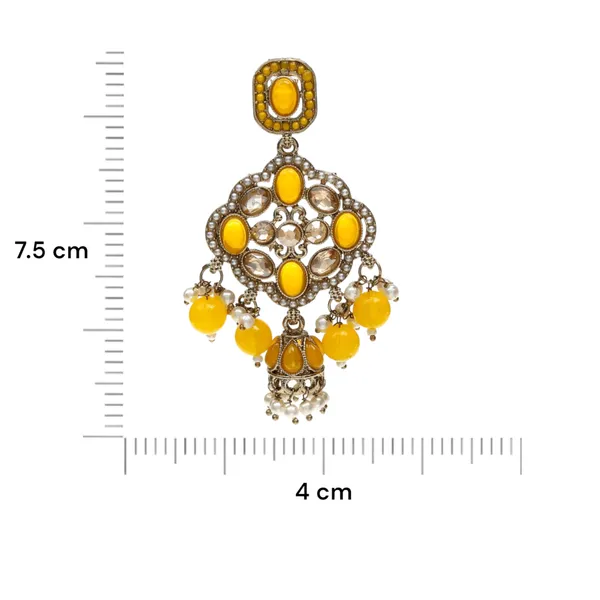 Yellow_Elegant_Design_Earrings_For_Women