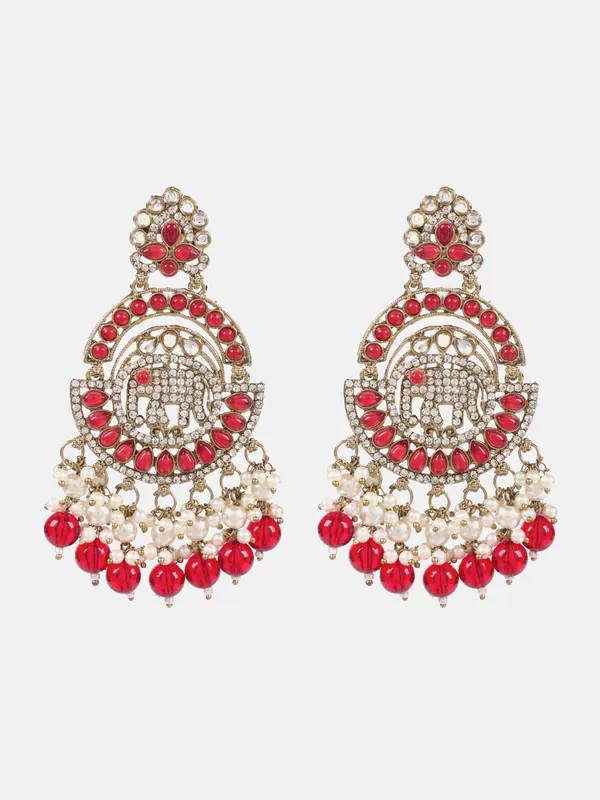 Red_Elegant_Design_Earrings_For_Women