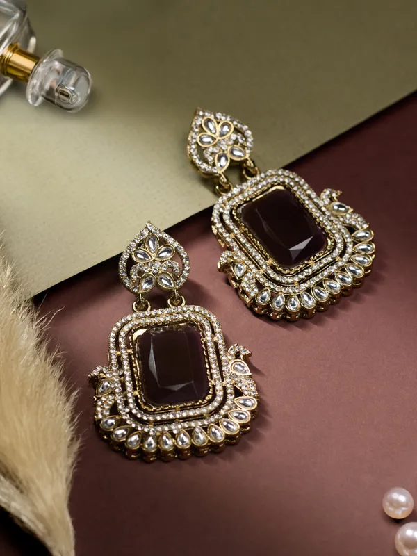 Purple_Elegant_Design_Earrings_For_Women