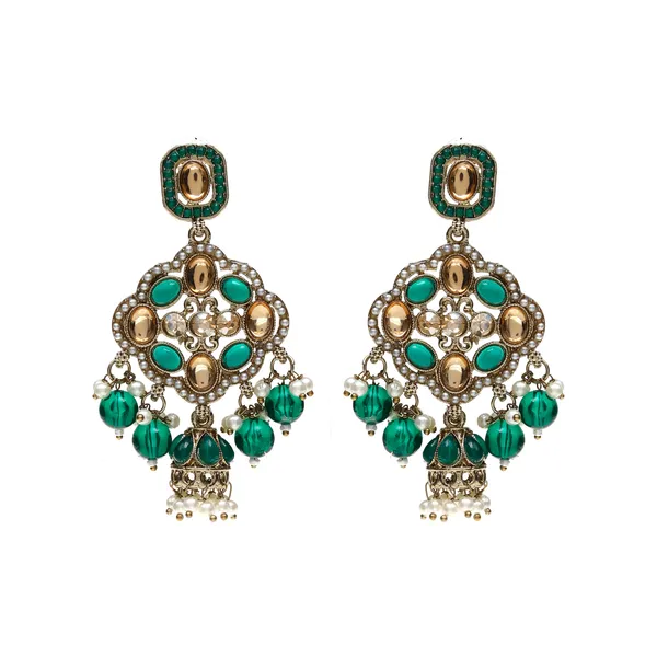 Green_Elegant_Design_Earrings_For_Women