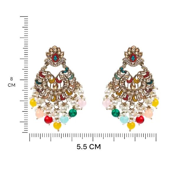 Multicolor_Elegant_Design_Earrings_Chandbali_Earrings_Afgani_Style_Earrings_For_Women
