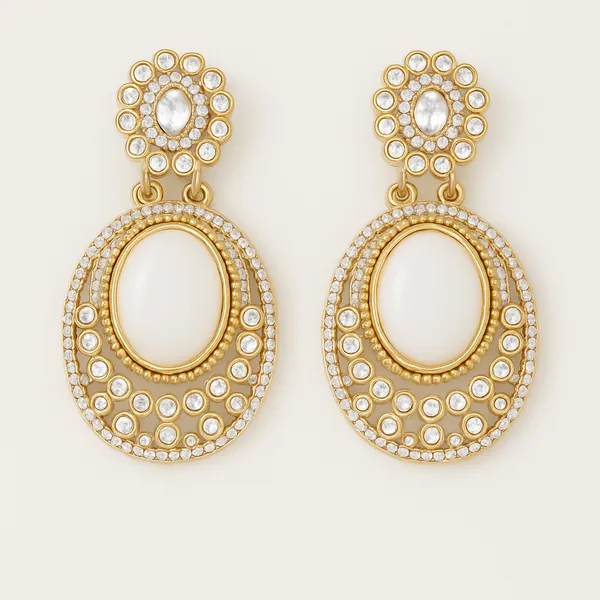 White_Elegant_Design_Earrings_For_Women