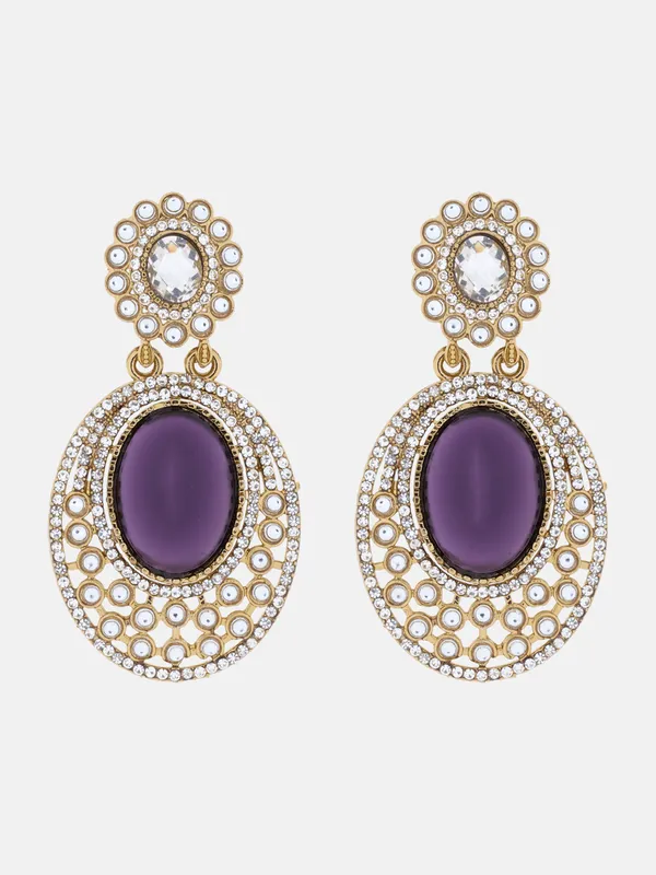 Purple_Elegant_Design_Earrings_For_Women