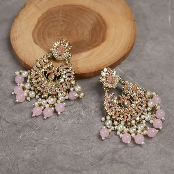 Pink_Elegant_Design_Earrings_Chandbali_Earrings_Afgani_Style_Earrings_For_Women