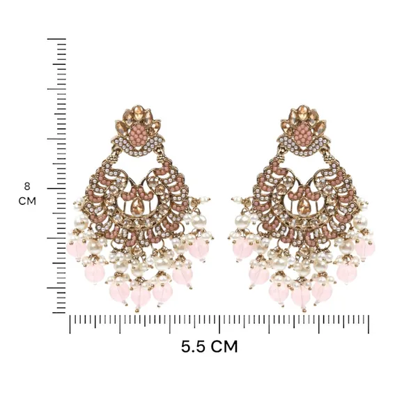 Pink_Elegant_Design_Earrings_Chandbali_Earrings_Afgani_Style_Earrings_For_Women