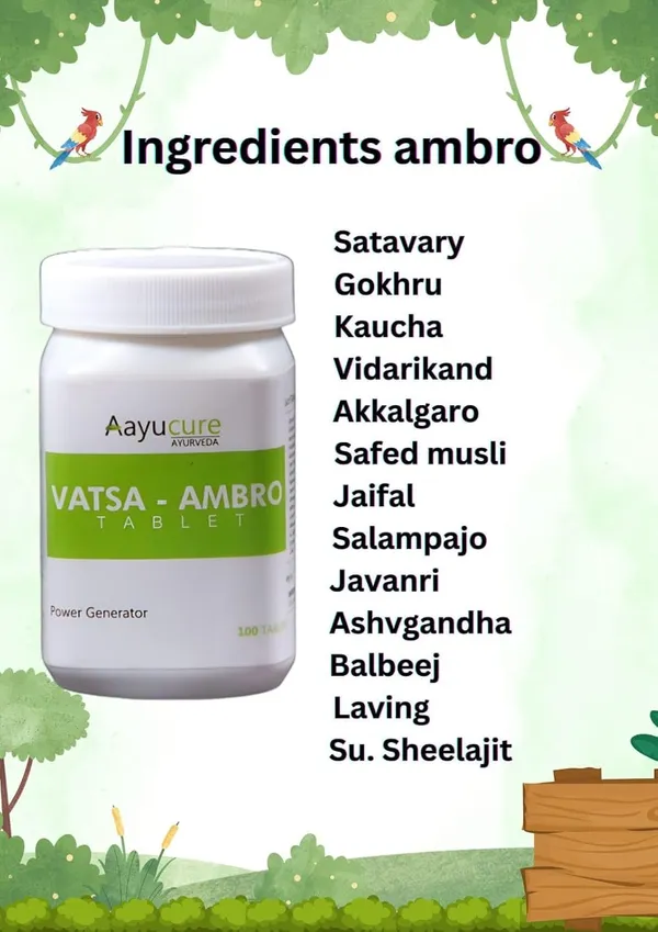 100%_Natural_White_Vatsa-Ambro_Tablets_-_60_Tablets_(Ayurvedic_Medicine)_For_Adults