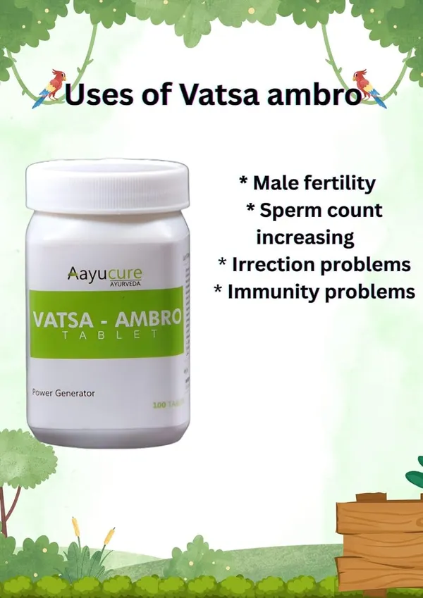 100%_Natural_White_Vatsa-Ambro_Tablets_-_60_Tablets_(Ayurvedic_Medicine)_For_Adults