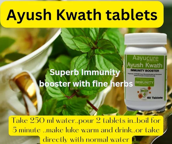 100%_Natural_White_Aayurveda_Ayush_Kwath_Tablets_100%_Natural_Strengthen_&_Immunity_Booster_60_Tablets_For_Adults