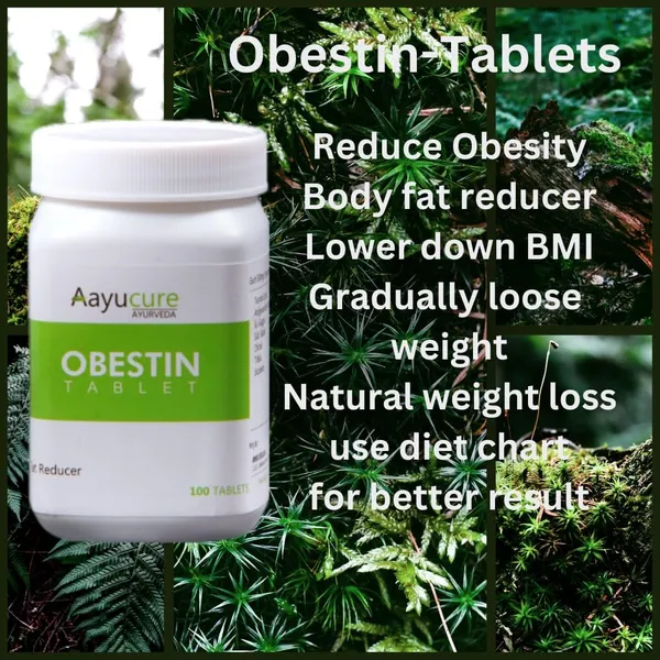 100%_Natural_White_Obestin_Tablets_For_Weight_Management_Ayurvedic_Supplement_(100_Tablets),_White_For_Adults
