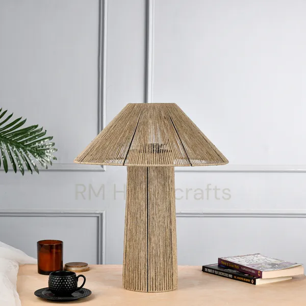 Brown_Handcrafted_Jute_Cord_Table_Lamp_|_Minimalist_Natural_Fiber_Lighting_With_Flared_Shade_|_Rustic_Boho_Lamp_For_Living_Room,_Bedroom_&_Study_Decor
