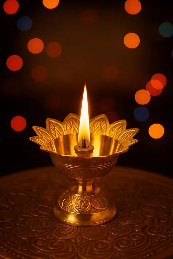 Golden_Brass_Devdas_Diya_Oil_Lamp_For_Puja_|_Engraved_Deepak_For_Mandir,_Home,_Office,_Festival_&_Gifts_|_Traditional_Brass_Pooja_Deep_6.8Cm_Height_X_8.9Cm_Length_90G