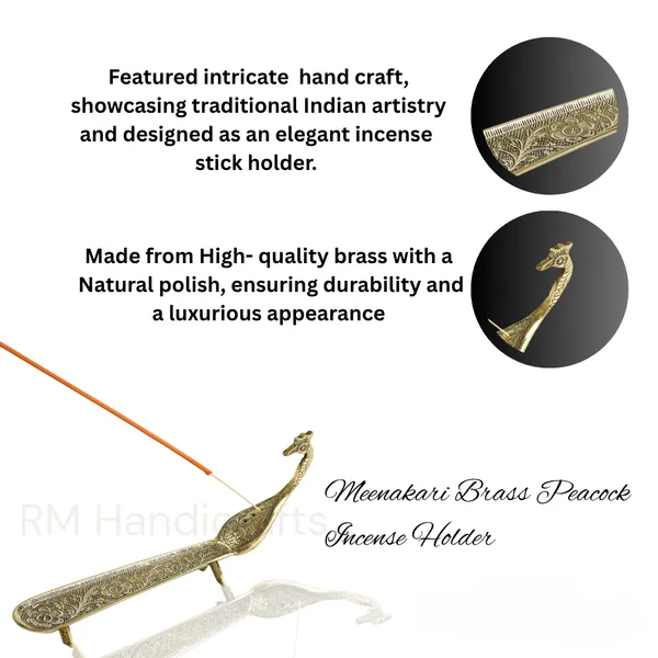 Golden_Brass_Peacock_Agarbatti_Stand_|_Decorative_Incense_Holder_For_Home_Temple_&_Office_|_Handcrafted_Floral_Design_|_Ash_Catcher_|_10_Inch_(Brass_Buffing)