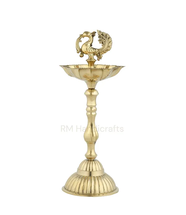 Golden_Pillar_Brass_Diya_Stand_With_Peacock_Design_Traditional_Decorative_Oil_Lamp_For_Puja_Room,_Mandir_&_Festive_Decor_