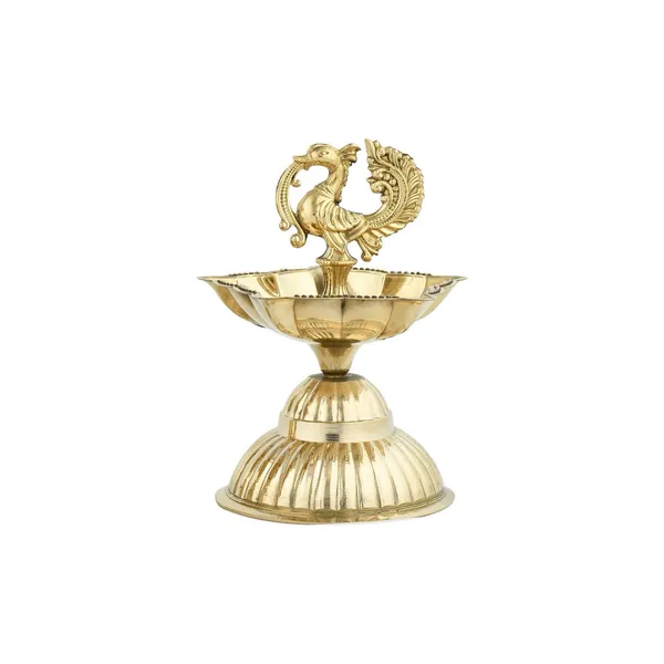 Golden__Pure_Brass_Diya_Stand_With_Peacock_Topper_Traditional_Oil_Lamp_For_Puja,_Festival_&_Home_Temple_Decor_Step_Wise_Diya