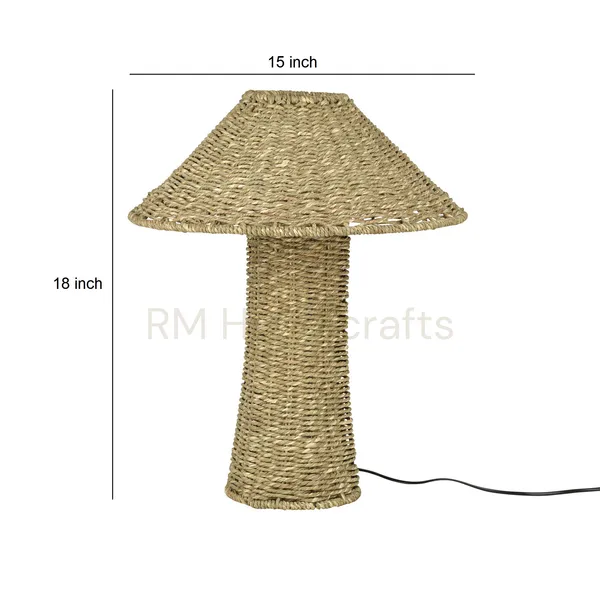Brown_Handwoven_Seagrass_Table_Lamp_|_Natural_Fiber_Lamp_With_Tapered_Shade_|_Rustic_Coastal_Lighting_For_Living_Room,_Bedroom,_Study_&_Office_Decor