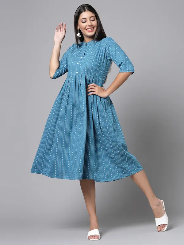 Women's_Cotton_Striped_A-Line_Dress