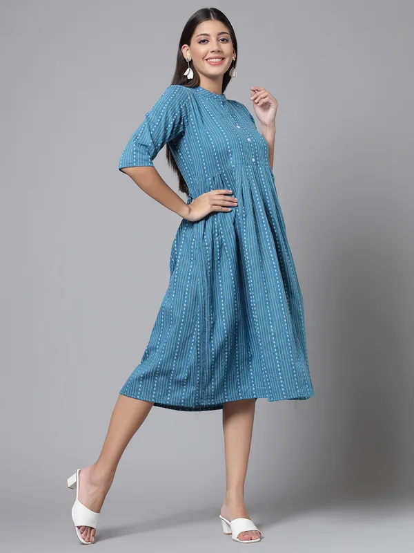 Women's_Cotton_Striped_A-Line_Dress