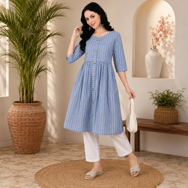 Pack_of_2_Women's_Pure_Cotton_A-Line_Kurtis_|_Striped_Ethnic_Wear_for_Daily_&_Office_Use