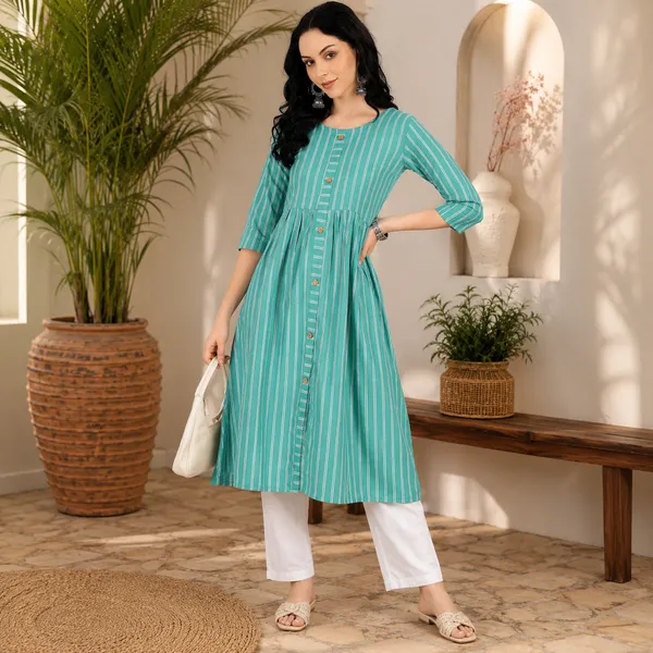 Pack_of_2_Women's_Pure_Cotton_A-Line_Kurtis_|_Striped_Ethnic_Wear_for_Daily_&_Office_Use