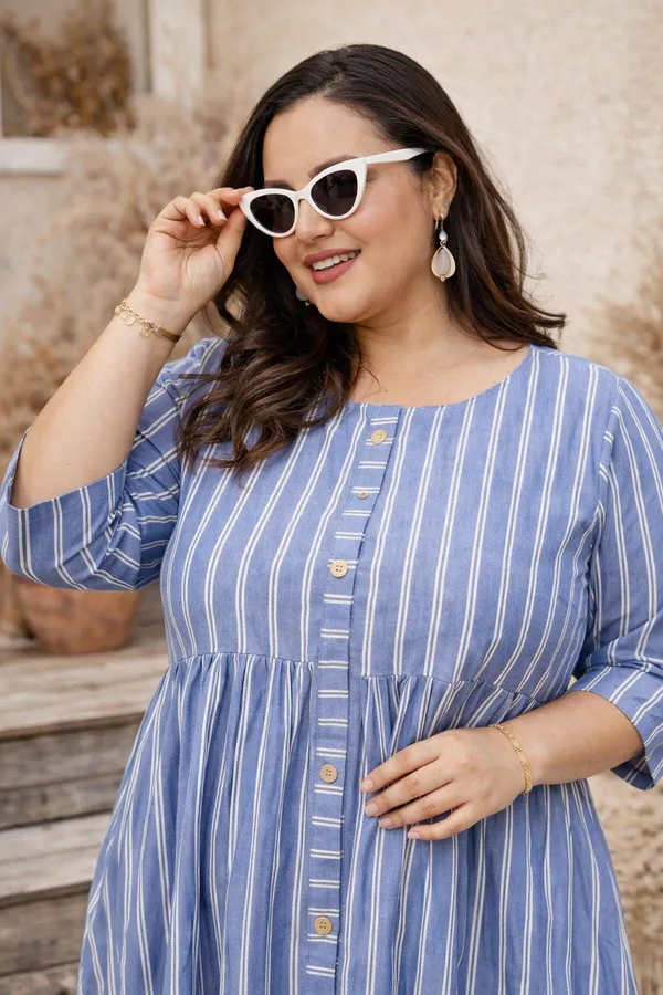 Women's_Cotton_Striped_A-Line_Dress