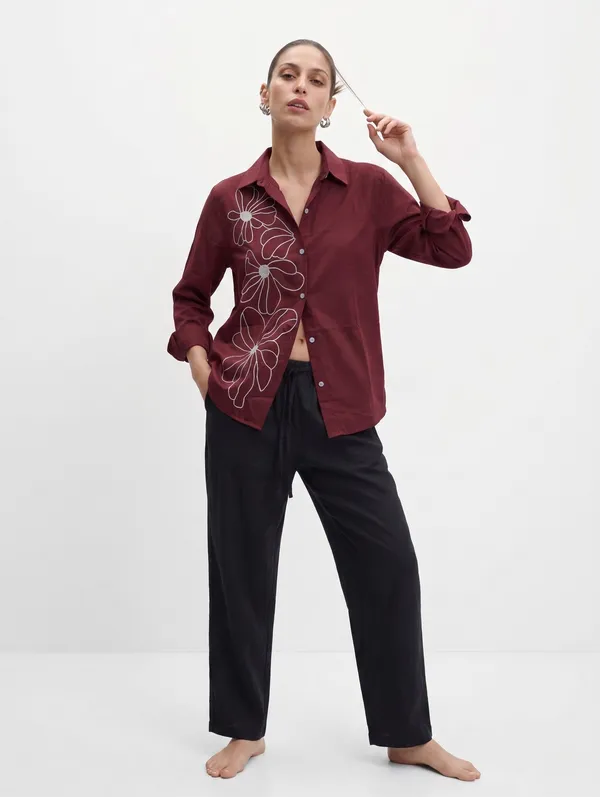 Women_Rayon_Embroidered_Shirt_|_Floral_Embroidery_Casual_Button_Down_Top_|_Full_Sleeve_Stylish_Ladies_Shirt_for_Office_1