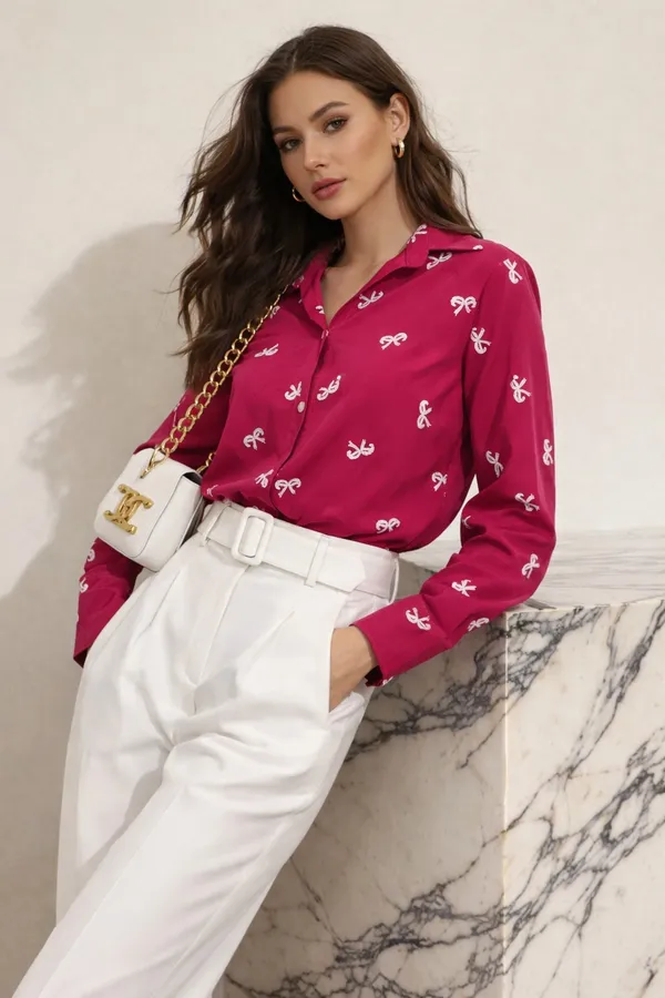 Women_Viscose_Rayon_Embroidered_Shirt_|_Casual_Office_Wear_Stylish_Top_Pink_Printed_Button_Down_Shirt4