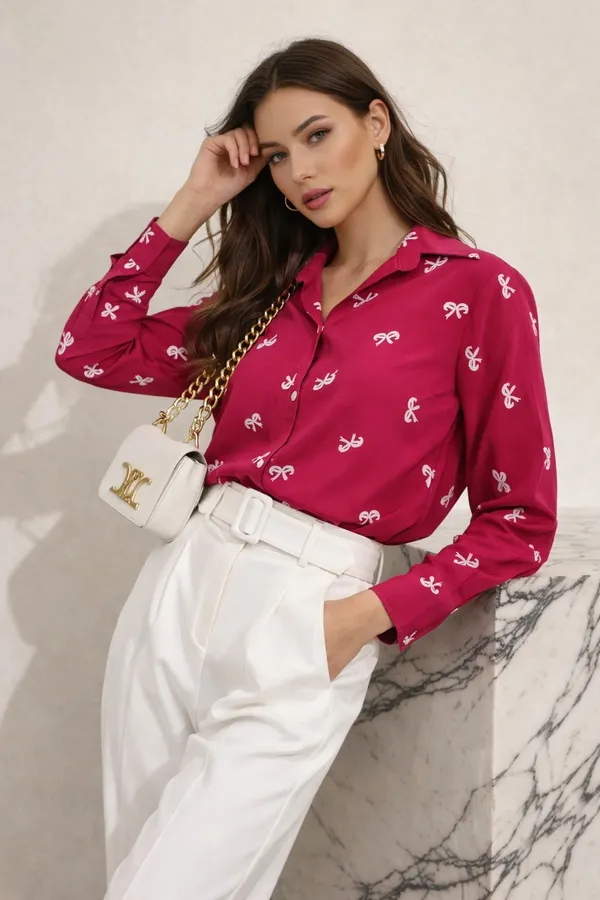 Women_Viscose_Rayon_Embroidered_Shirt_|_Casual_Office_Wear_Stylish_Top_Pink_Printed_Button_Down_Shirt4