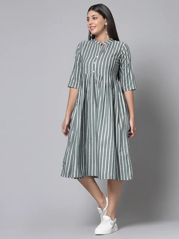 Women's_Cotton_Striped_A-Line_Dress