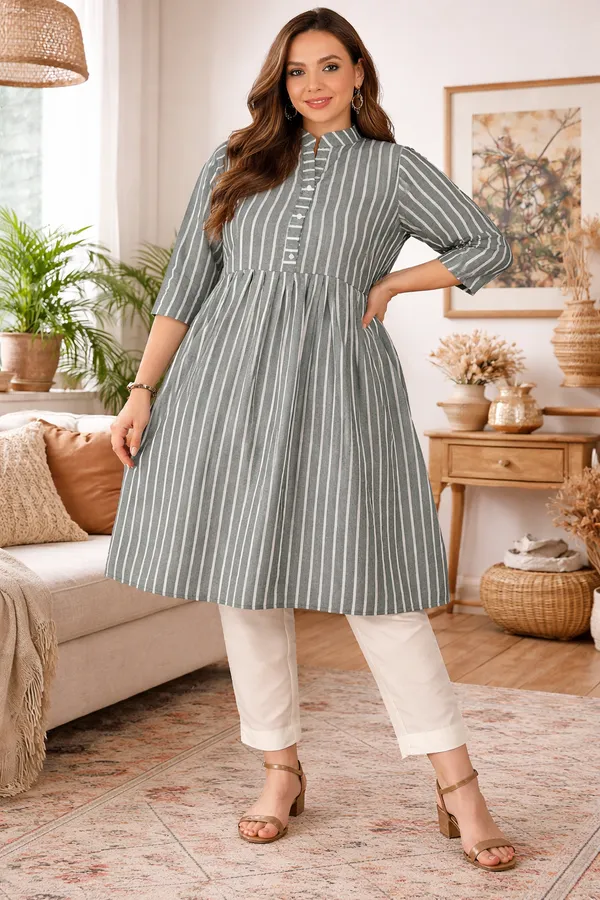 Women's_Cotton_Striped_A-Line_Dress