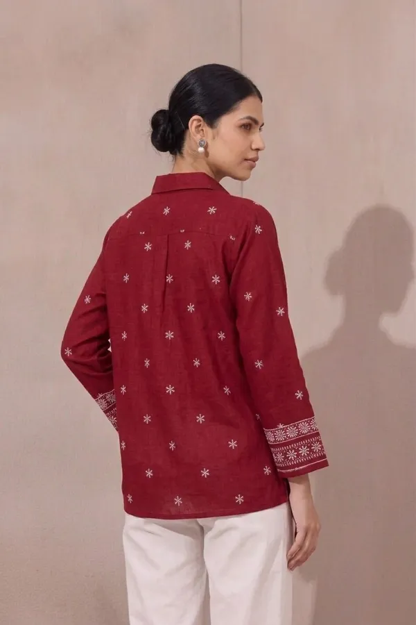 Women_Viscose_Rayon_Embroidered_Shirt_|_Elegant_Floral_Casual_Top_|_Full_Sleeve_|_Office_Wear_(Maroon)