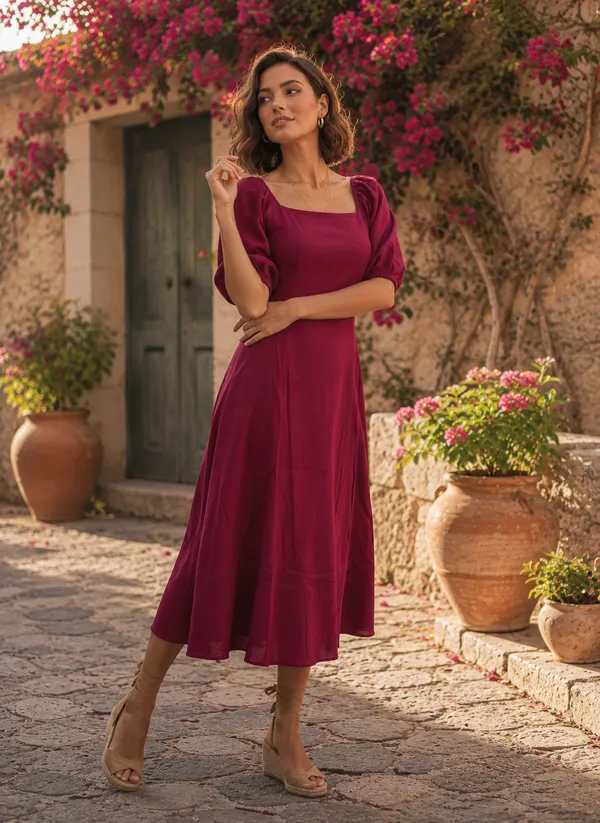 Women's_Cotton_Striped_A-Line_Dress