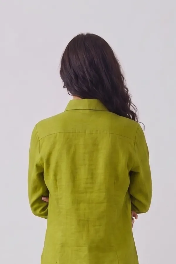Women�s_Cotton_Embroidered_Shirt_Green_|_Floral_Embroidery_Casual_Wear_Shirt_for_Women_|_Soft_Cotton_Stylish_Top_1