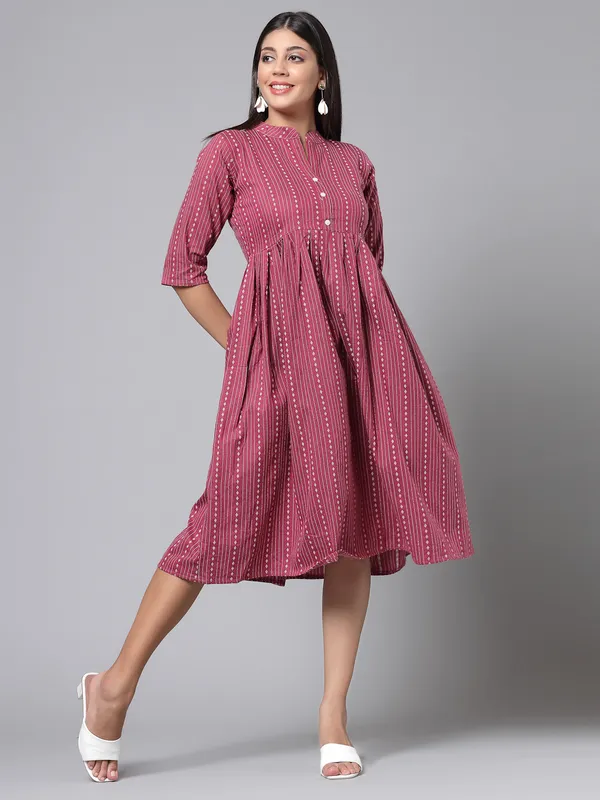 Women's_Cotton_Striped_A-Line_Dress