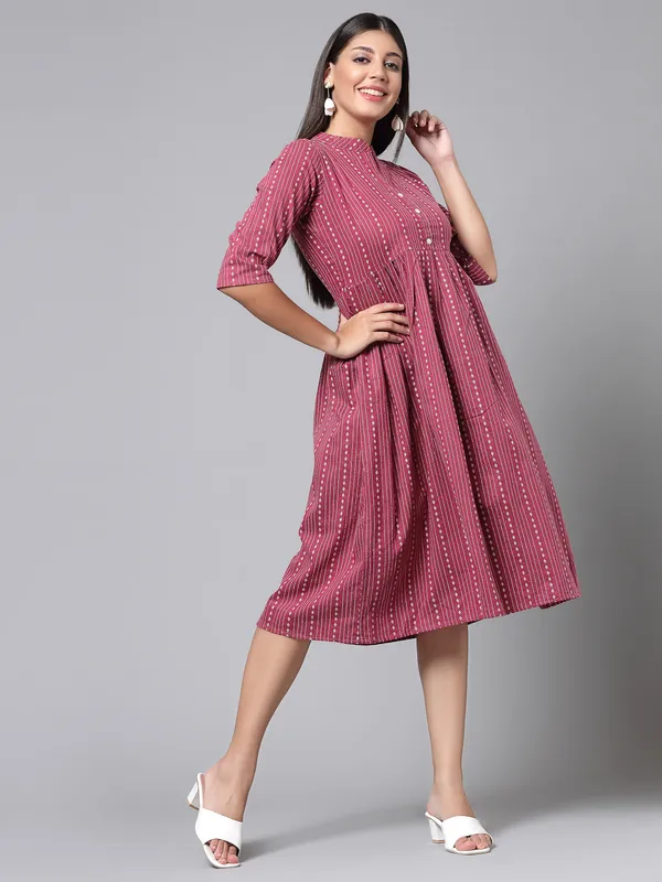 Women's_Cotton_Striped_A-Line_Dress
