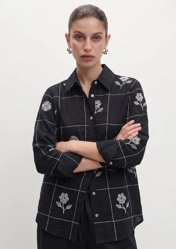 Women_Viscose_Rayon_Embroidered_Shirt_|_Elegant_Floral_Casual_Top_|_Full_Sleeve_|_Office_Wear_(Maroon2)