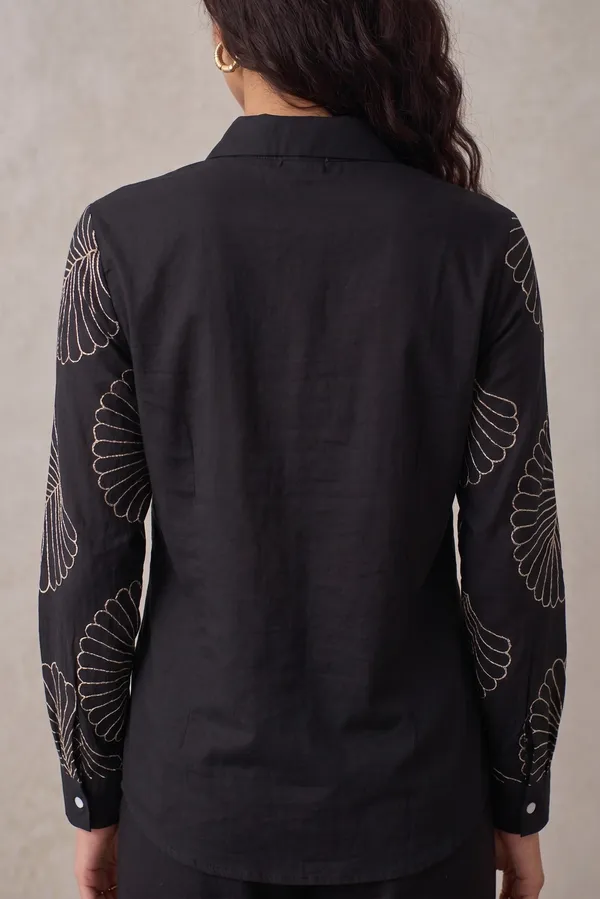 Women�s_Cotton_Embroidered_Shirt_Blue_|_Floral_Embroidery_Casual_Wear_Shirt_for_Women_|_Soft_Cotton_Stylish_Top_3