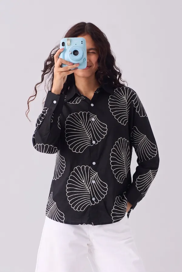 Women�s_Cotton_Embroidered_Shirt_Blue_|_Floral_Embroidery_Casual_Wear_Shirt_for_Women_|_Soft_Cotton_Stylish_Top_3