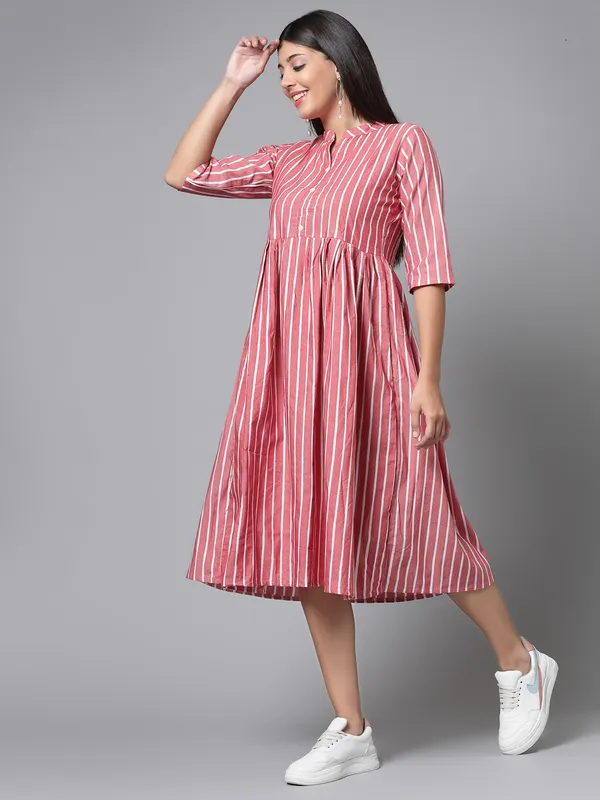 Women's_Cotton_Striped_A-Line_Dress