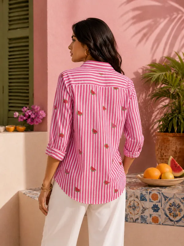 Women's_Watermelon_Print_Pure_Cotton_Shirt_|_Pink_Striped_Casual_Collared_Cotton_Shirt_for_Women