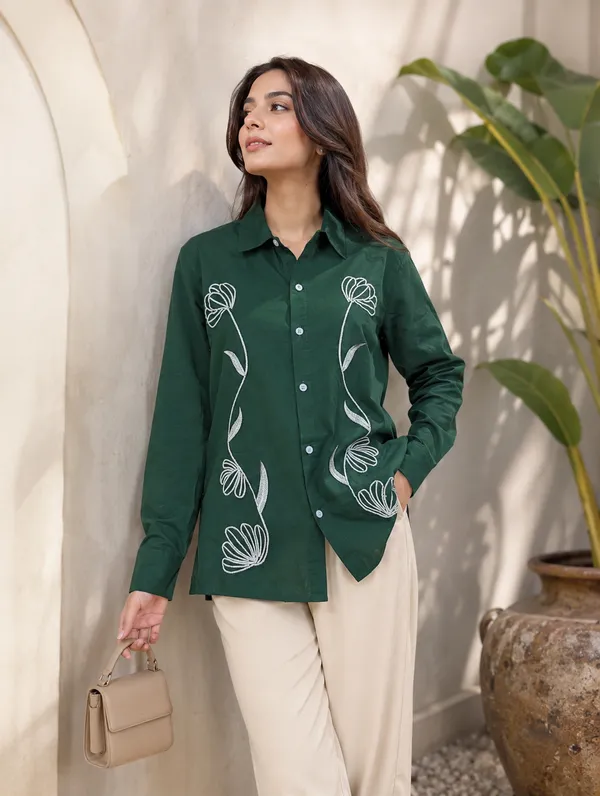 WOMENS_PURE_COTTON_EMBROIDERED_SHIRT