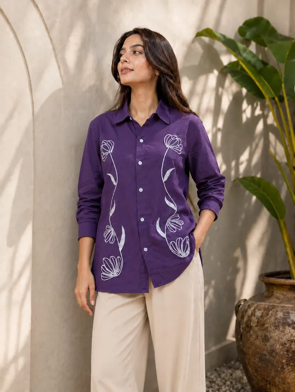 WOMENS_PURE_COTTON_EMBROIDERED_SHIRT