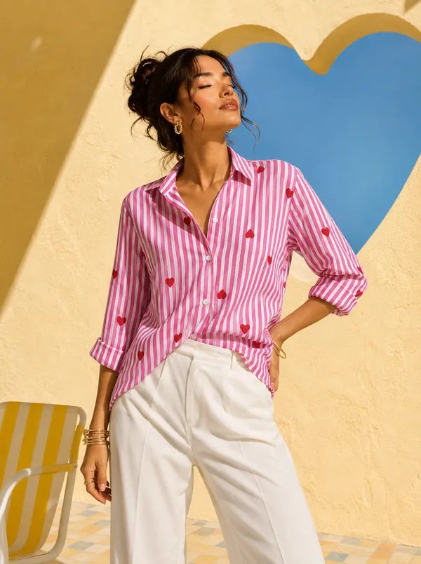 WOMENS_PURE_COTTON_STRIPED_HEART_SHIRT
