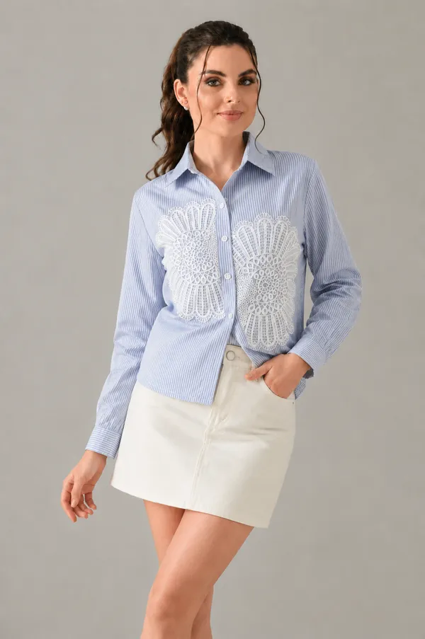 WOMENS_VISCOSE_RAYON_STRIPED_EMBROIDERED_SHIRT